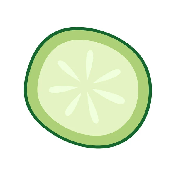 Cucumber Slice Icon Cucumber Vector — Vettoriale Stock
