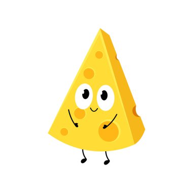 Peynir karakter tasarımı. Peynir beyaz arka planda. Sembol. maskotu.