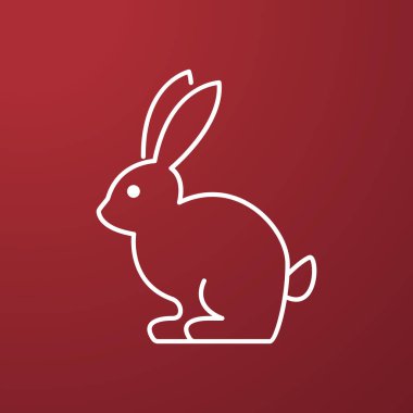 Mutlu Çin yeni yılı tebrik kartı 2023, şirin tavşanlı. Hayvan bayramı çizgi film karakteri. Tavşan simgesi vektörü.