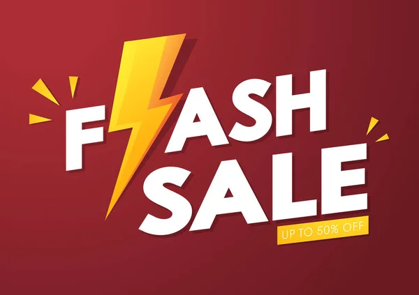 Flash Sale Banner Design Blitzverkauf Plakat — Stockvektor