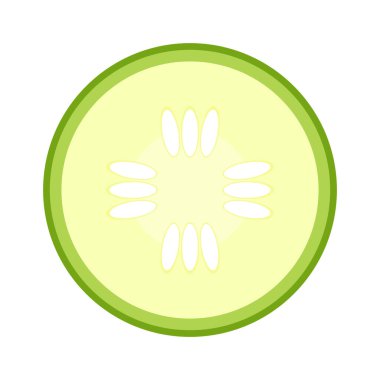 Salatalık dilimi ikonu. Salatalık vektörü.