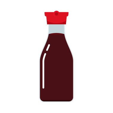 Soy sauce flat icon. background. Shoyu sauce. Japan sauce vector. japan sauce on white backgroun