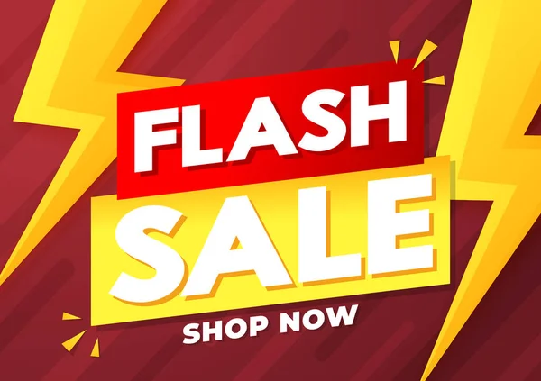 Flash Sale Banner Design Flash Sale Poster — Stok Vektör