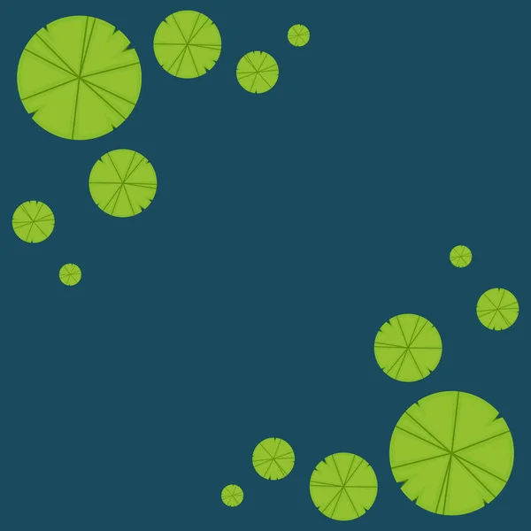 Lily Pad Vector Lily Pad Illustration Free Space Text Frame — Stockový vektor