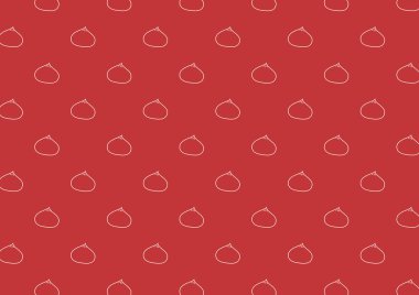 Çin Buharlı Çörek desenli arka plan. Asya gıda vektör illüstrasyonu. Baozi ya da bao Çin yemeğidir..