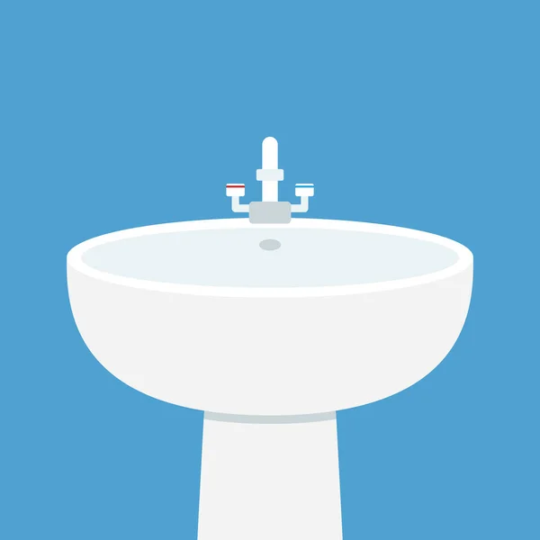 Basin Blue Background Offer Various Types Wash Basin Icon Bathroom — Stok Vektör