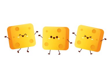 Peynir karakter tasarımı. Peynir beyaz arka planda. Sembol. maskotu.