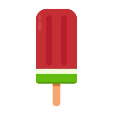 Watermelon ice pop vector. Watermelon ice pop on white background.