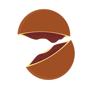 Dorayaki vektör illüstrasyonu. Dorayaki bir Japon aperatifi. Dorayaki bir Japon aperatifi..