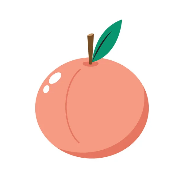 Peach Sweet Fruit Peach Vector Icons — ストックベクタ