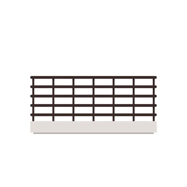Balcony Cartoon Vector Railing Vector Fence Vector — Stok Vektör