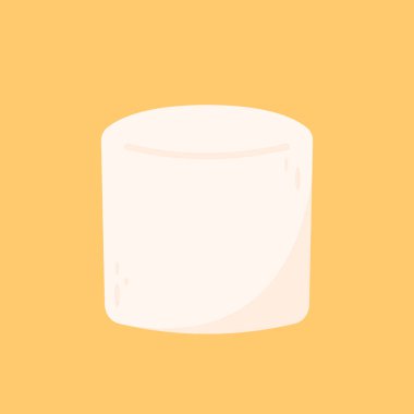 Şekerlemeli çizgi film vektörü. Marshmallow logo tasarımı. Şekerleme simgesi.