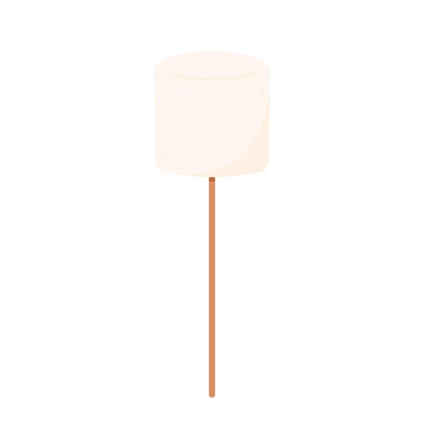 Marshmallow Stick Marshmallow Logo Design White Marshmallow Icon — Stock Vector