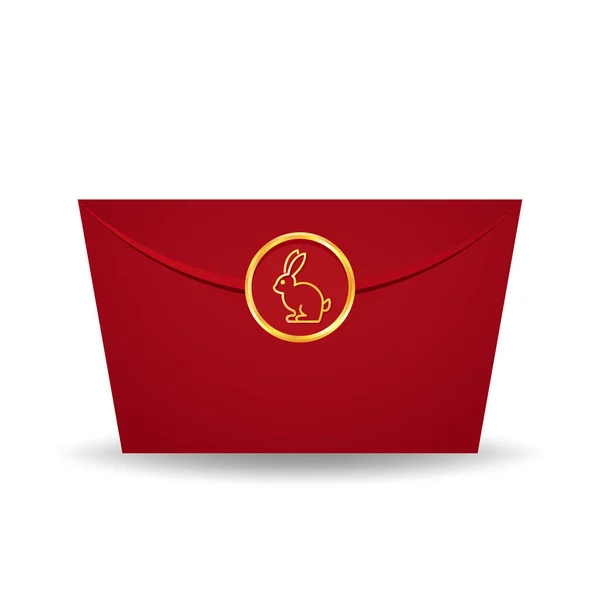 Chinese Reward Red Paper Pack Envelope Vector Happy Chinese New — Image vectorielle