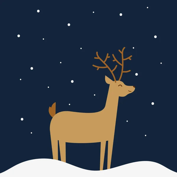 Cute Reindeer Vector Reindeer Cartoon Reindeer Christmas Day — Wektor stockowy