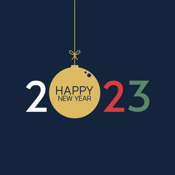 Happy New Year 2023 Paper White Numbers Happy New Year — Image vectorielle