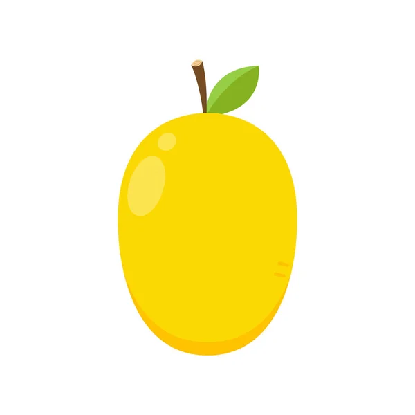Wektor Mango Mango Białym Tle Symbol Projekt Logo Tajlandia Deser — Wektor stockowy