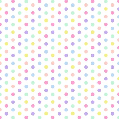 Pattern or texture with colorful polka dots on white background for kids background, blog, web design, scrapbooks, party or baby shower invitations and wedding cards.