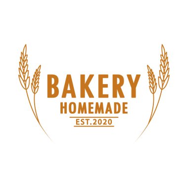 Bakery logo design. Bakery sign vector. Oat logo design. rice.