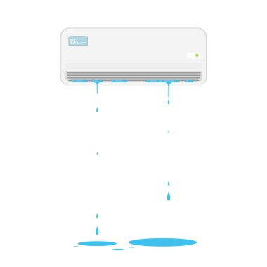 Klimanın damlayan suyu var. Klima vektörü.