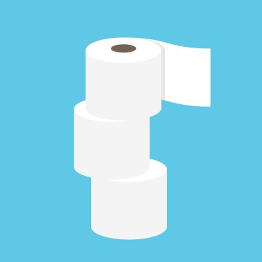 Tissue paper stack vector. Tissue vector. Tissue on blue background.