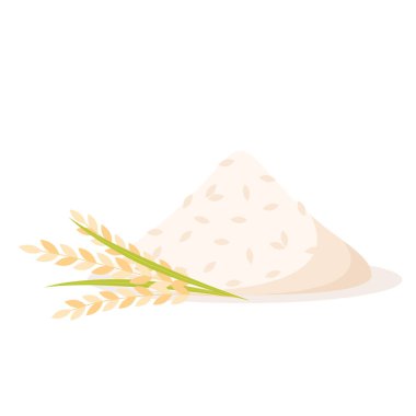 Rice cartoon vector. symbol. Paddy vector. Pile of Rice. Wheat vector.