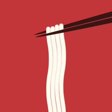 Udon erişte vektörü. Beyaz erişte. Japon eriştesi..