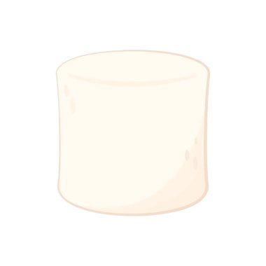 Marshmallow cartoon vector. Marshmallow on white background. Marshmallow icon.