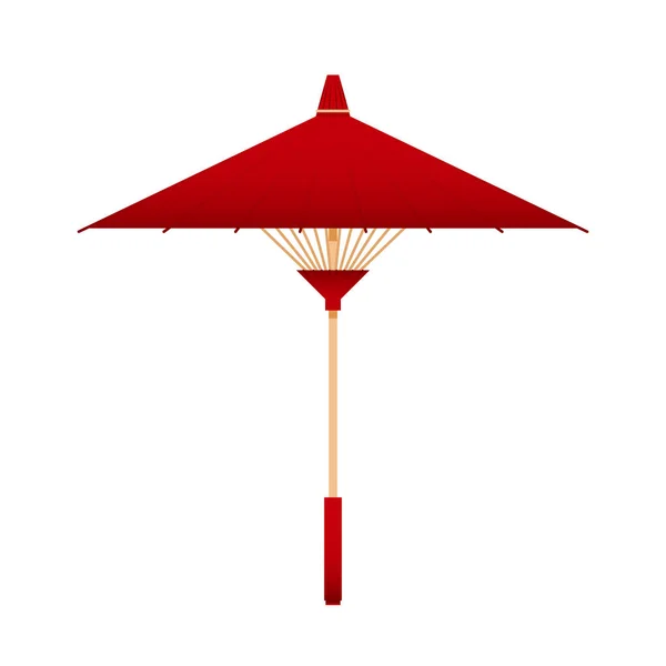 Kinesiska Paraply Färg Platt Ikon För Webb Och Mobil Design — Stock vektor