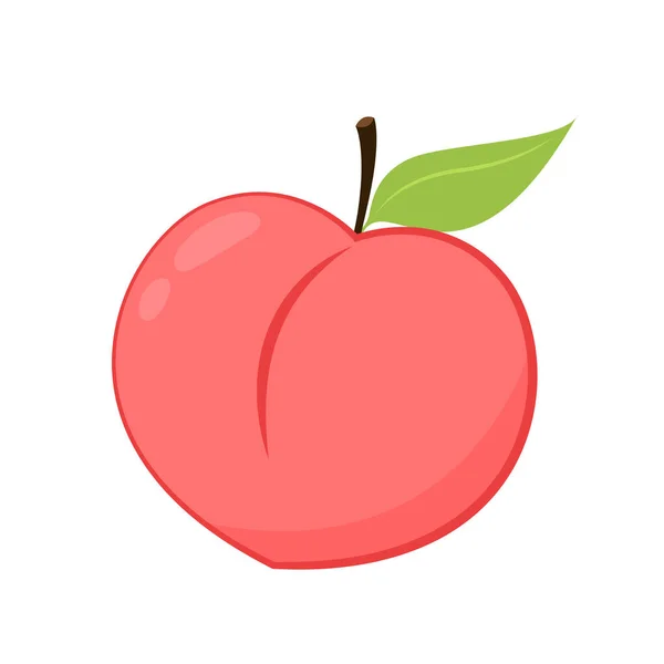 Peach Vector Peach Heart Vector Peach White Background Peach Logo — Stock Vector