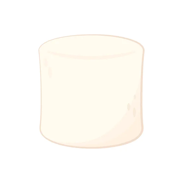 Marshmallow Cartoon Vector Marshmallow White Background Marshmallow Icon — Stockvector