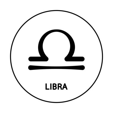 Astrolojik Zodiac Terazi. 12 burç sembolü. Zodiac işaretli astronomi okült sembolü.