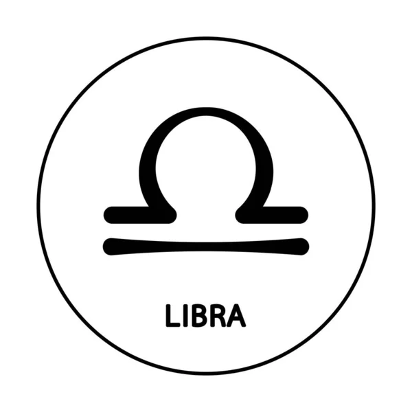 Libra Zodíaco Astrológico Símbolo Zodíaco Símbolo Oculto Astronomia Com Signo — Vetor de Stock