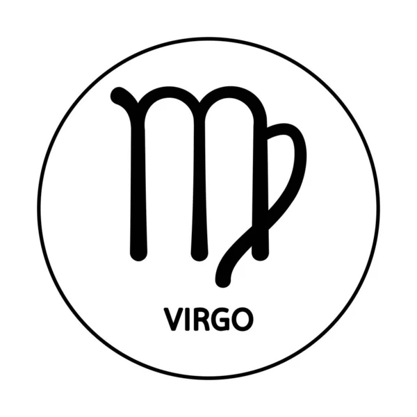 Virgo Zodiak Astrologi Zodiak Simbol Astronomi Okultisme Simbol Dengan Tanda - Stok Vektor