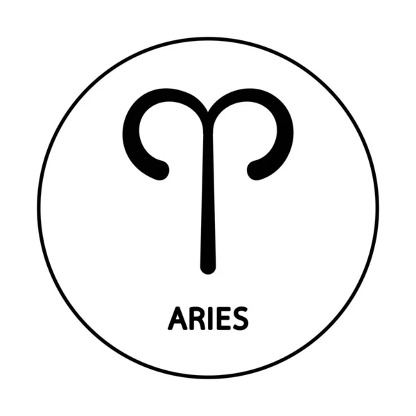 Astrologický Zvěrokruh Aries Symbolů Zvěrokruhu Astronomický Okultní Symbol Znakem Zvěrokruhu — Stockový vektor