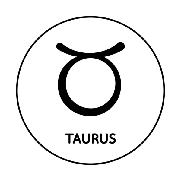 Touro Zodíaco Astrológico Símbolo Zodíaco Símbolo Oculto Astronomia Com Signo — Vetor de Stock