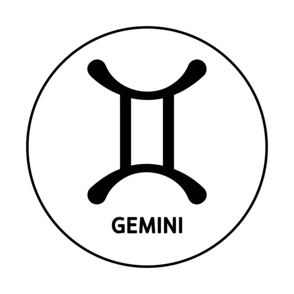 Astrologický Zvěrokruh Blíženec Symbolů Zvěrokruhu Astronomický Okultní Symbol Znakem Zvěrokruhu — Stockový vektor