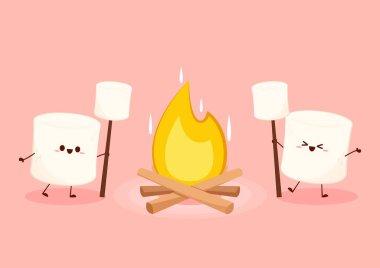 Şekerleme karakteri. Duvar kağıdı. Metin için boş alan. Logo tasarımı. şenlik ateşi.