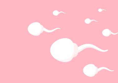 Sperm karikatür vektörü. Sperm ikonu. Tasarım için vektör konsepti çizimi.
