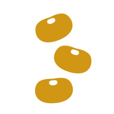 Soya fasulyesi vektörü. Beyaz arka planda soya fasulyesi. Metin için boş alan.