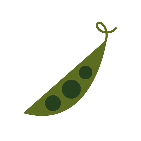 Grüne Erbsen Symbolvektor Grüne Erbsen Vektor Auf Weißem Hintergrund — Stockvektor
