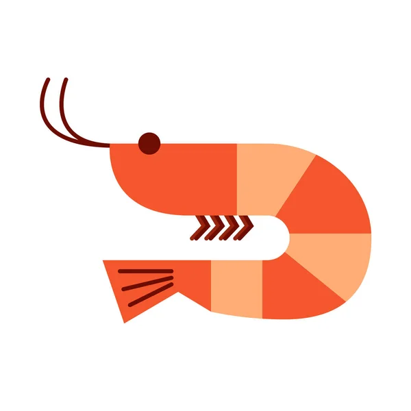 Garnalen Doodle Symbool Garnalen Logo Ontwerp Logo Voor Zeevoedsel — Stockvector