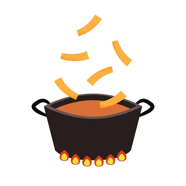 Tteokbokki Logo Coréen Street Food Saucisse Simple Logo Vectoriel Tteokbokki — Image vectorielle