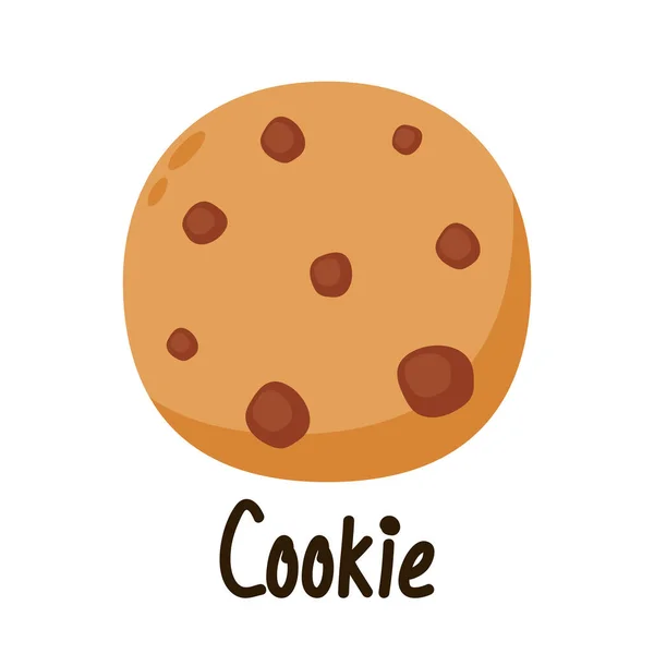 Cookie Logo Design Cookie Vektor Auf Weißem Hintergrund — Stockvektor