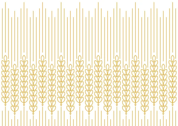 Tapeta Wzór Pszenicy Symbol Owsa Wolne Miejsce Tekst Znak Ryżu — Wektor stockowy