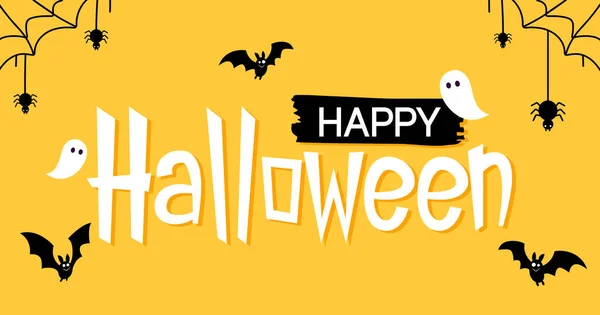 Buon Halloween Design Sfondo Illustrazione Vettoriale Buon Halloween Banner — Vettoriale Stock