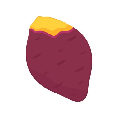 Kızarmış tatlı patates. Kızarmış patates logosu tasarımı. Japon Tatlı Patates.