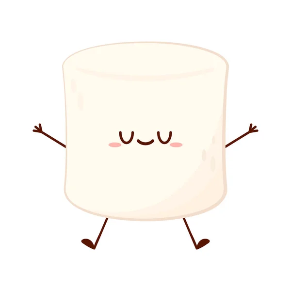 Desenhos Animados Marshmallow Design Caráter Marshmallow Vetor Marshmallow —  Vetores de Stock