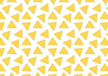 Nachos çip vektörü. Tortilla cipsi veya nachos tortilla düz vektör renk simgesi.