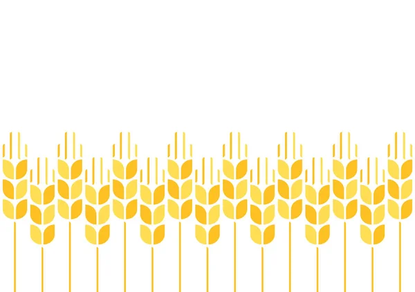 Візерунок Пшениці Шпалери Символ Вівса Знак Рису Рисовий Візерунок Шпалери — стоковий вектор